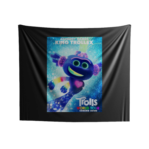 Trolls World Tour Blue Indoor Wall Tapestries