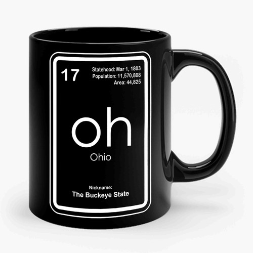 Ohio Buckeye State Periodic Table Ceramic Mug