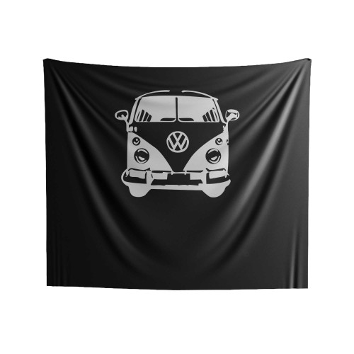 Vw Micro Bus Front Graphic Indoor Wall Tapestries