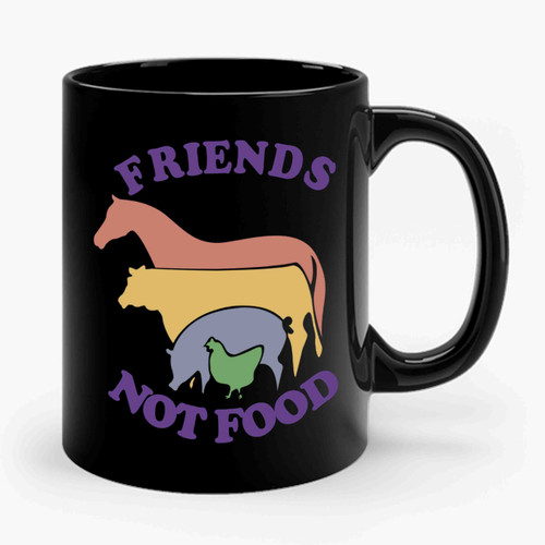 Friends Not Food Vegan Vegetarian Ceramic Mug