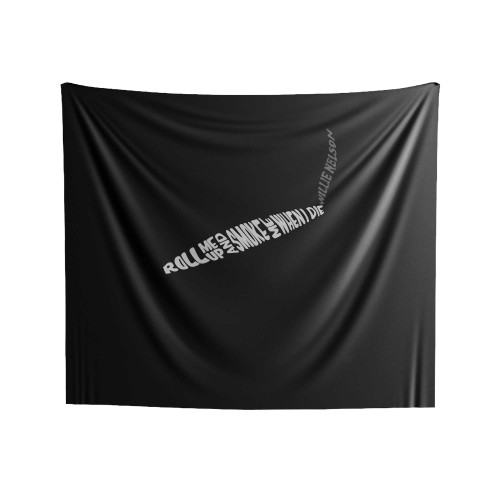 Willie Nelson Roll Me Up And Smoke Me When I Die Indoor Wall Tapestries