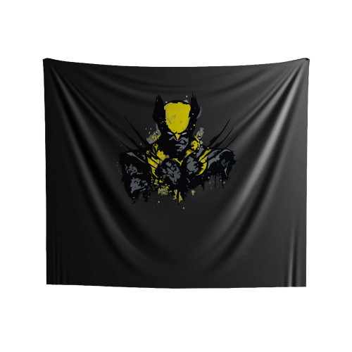 Wolverine Xmen Vector Art Indoor Wall Tapestries