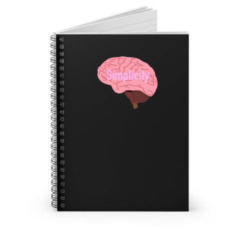Simplicity Brain Spiral Notebook