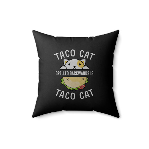 Taco Cat Square Pillow Cover