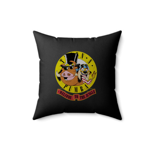 Timon & Pumba Welcome To The Jungle Lion King Guns N Roses Parody Free Delivery Wsn89 Square Pillow Cover