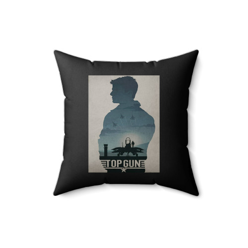 Top Gun Movie Silhouette Square Pillow Cover