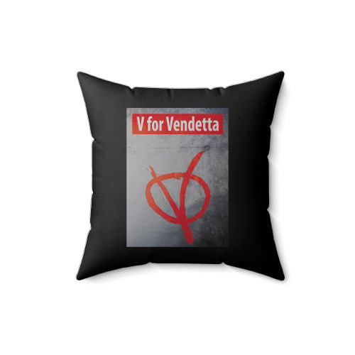V For Vendetta Logo Square Pillow Cover