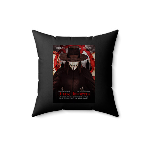 V For Vendetta Mystery Movie Square Pillow Cover