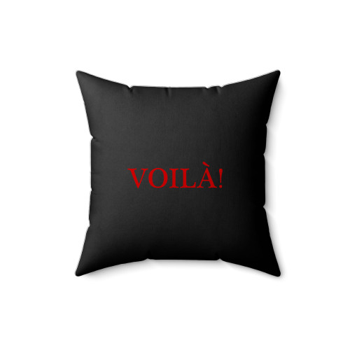 Voila Paris Cuisine Quote Square Pillow Cover
