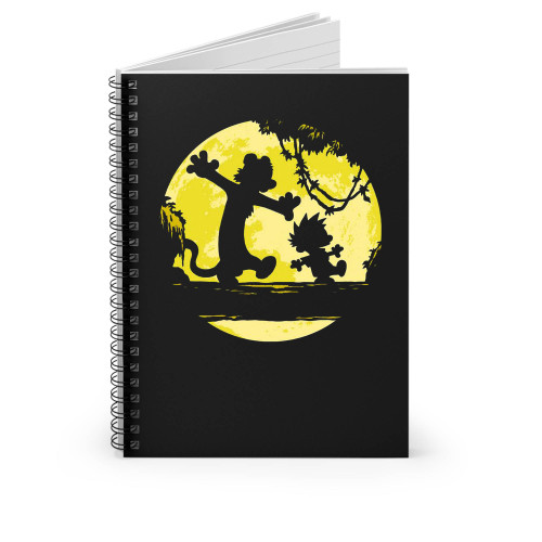 Calvin And Hobbes Walking In The Moon Spiral Notebook