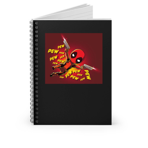 Deadpool Pew Pew Funny Parody Spiral Notebook