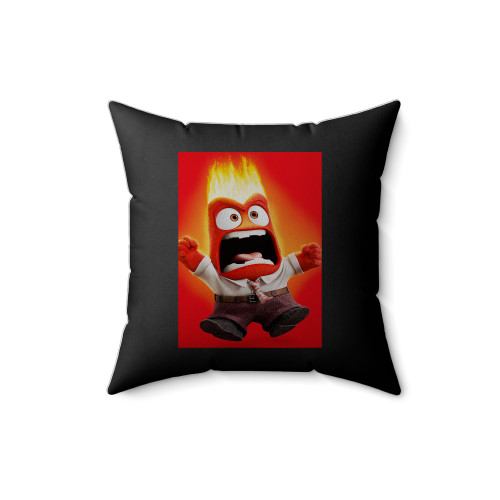 Anger Inside Out Characters Square Pillow Cover