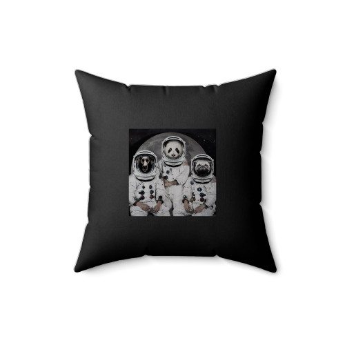 Astronaut Animals Group Square Pillow Cover