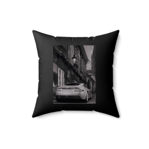 Black And White Back Car Square Pillow Cover
