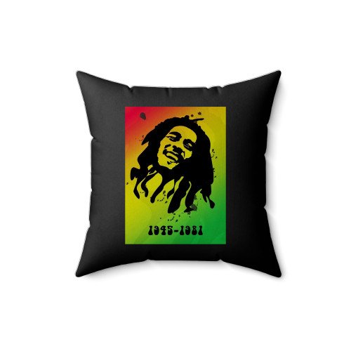 Bob Marley 1945 1981 Square Pillow Cover Bob Marley 1945 1981 Square Pillow Cover