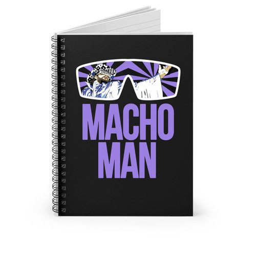 Macho Man Glasses Wwn 31Jan Spiral Notebook