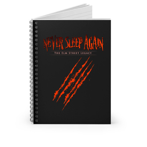 Never Sleep Again Fire Spiral Notebook