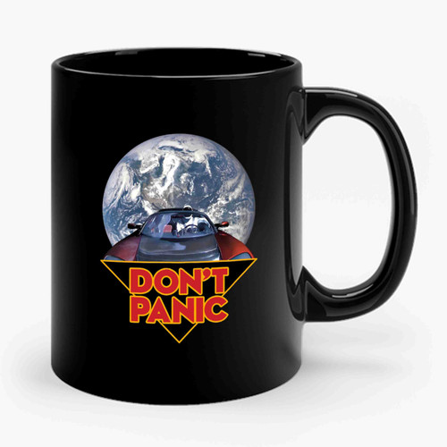 Spacex Starman Dont Panic Ceramic Mug