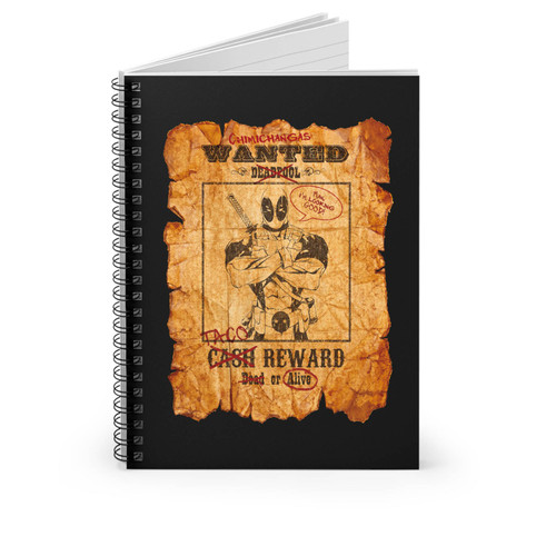Wanted Deadpool Spiral Notebook