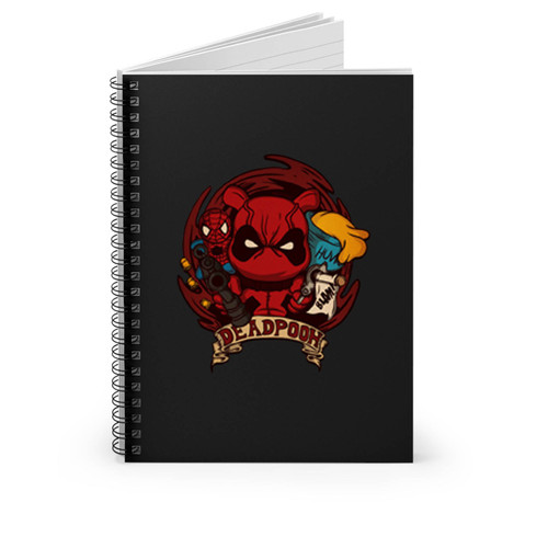 Winny Deadpooh Funny Deadpool Movie Parody Spiral Notebook