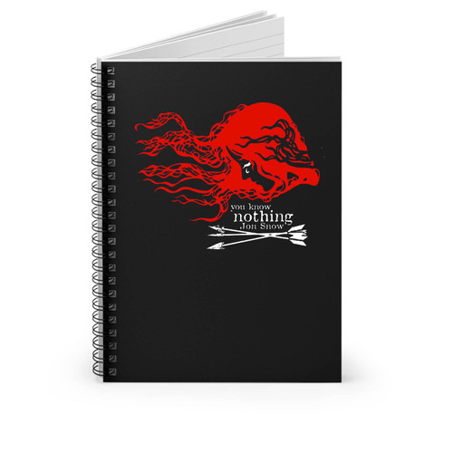You Know Nothing Jon Snow Off The Shoulder Slouchy Spiral Notebook