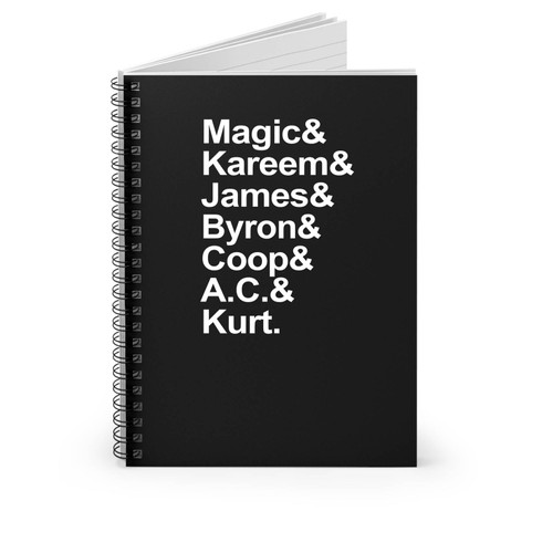 1987 Magic And Kareem And James And Byron And Coop And Ac And Kurt Spiral Notebook