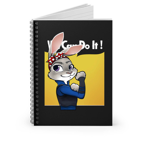 Bunny Zootopia We Can Do It Funny Spiral Notebook