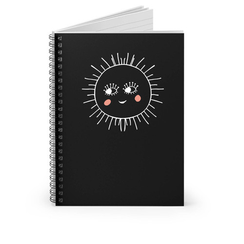 Hello Sunshine Sun Shy Cute Spiral Notebook