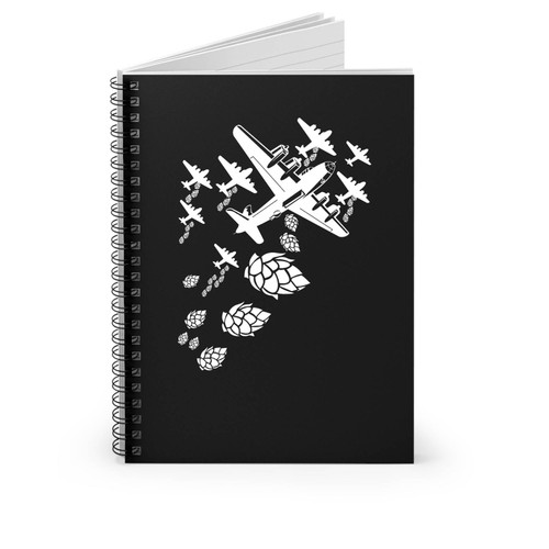 Hop Bomber Plane Droppin Hops Spiral Notebook