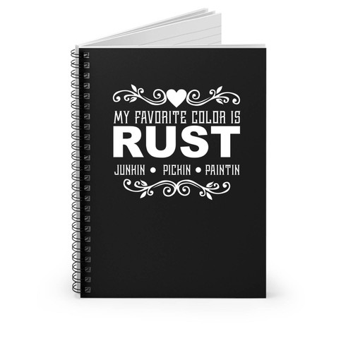 My Favorite Color Is Rust Vintage Spiral Notebook