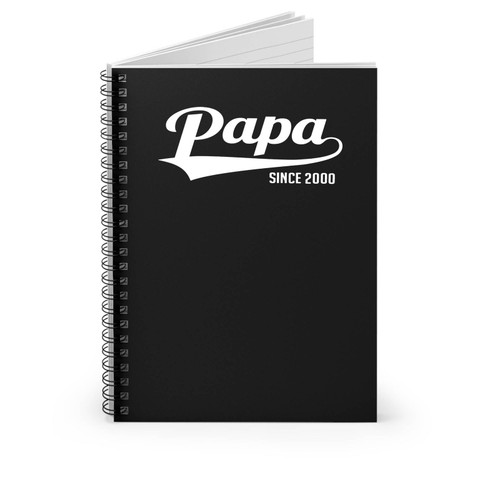 Papa Since Papa Best Papa Ever New Papa Gift Spiral Notebook