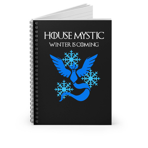 Pokemon Go House Mystic Winter Is Coming Game Of Thrones Team Mystic Spiral Notebook