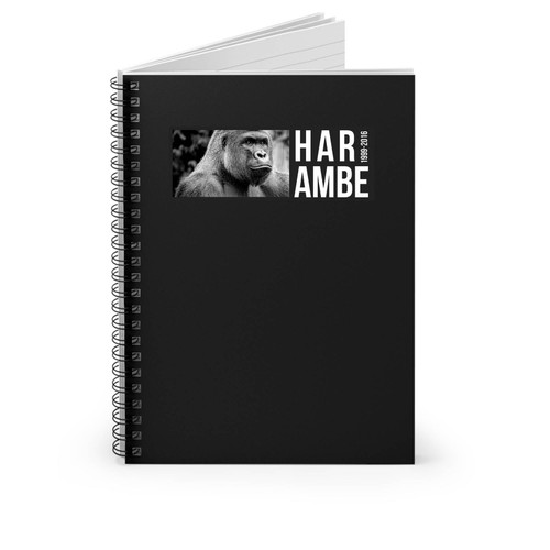 Rest In Peace Harambe Spiral Notebook