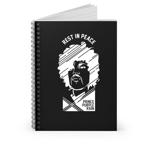 Rest In Peace Prince Purple Rain Spiral Notebook
