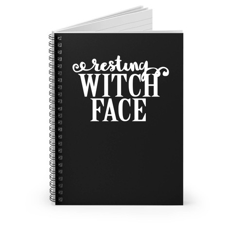 Resting Witch Face Halloween Funny Spiral Notebook
