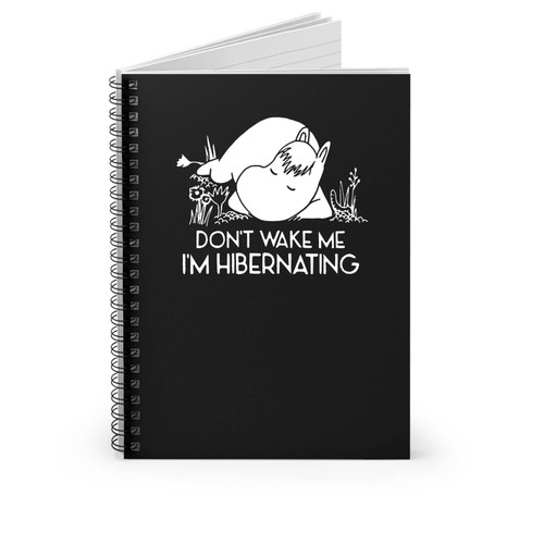 Retro Cartoon Anime 'don't Wake Me I'm Hibernating' Inspired Christmas Present Spiral Notebook