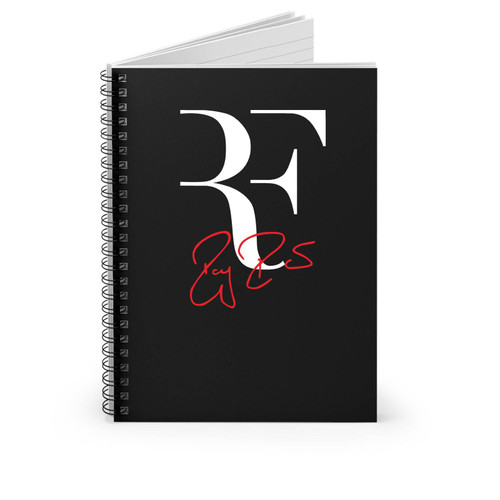 Rf Logo Roger Federer Perfect Tennis Spiral Notebook
