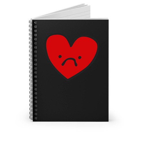 Sad Sack Heart Love Heart Spiral Notebook