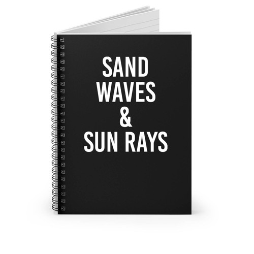 Sand Waves And Sun Rays Spiral Notebook