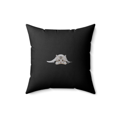 Cat Chilling Hiding Square Pillow Cover