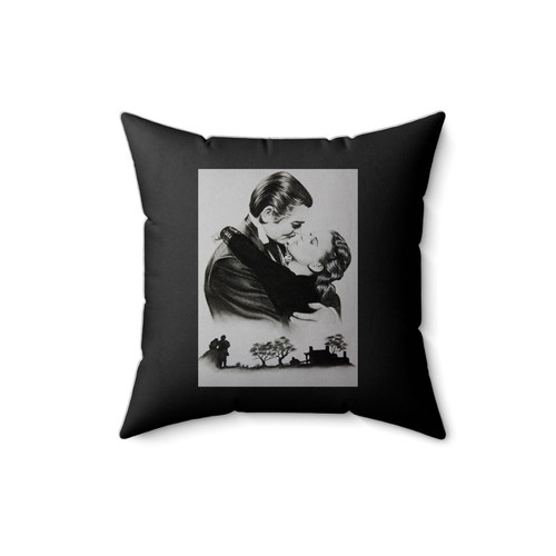 Classic Movie Gone With The Wind Square Pillow Cover