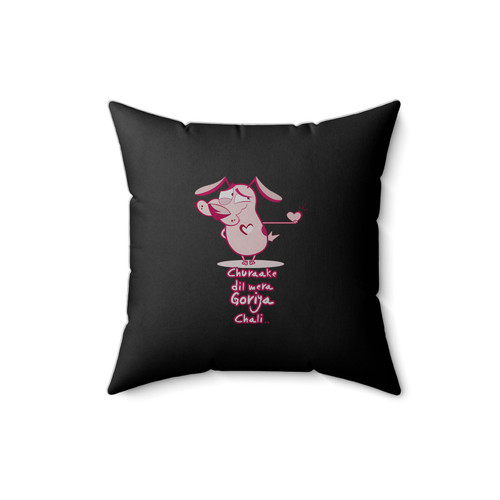 Courage The Cowardly Dog Screaming Mask Square Pillow Cover