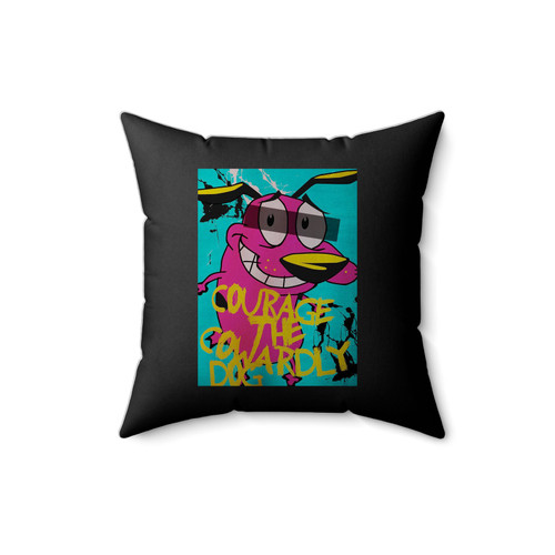 Courage The Cowardly Dog Smile Square Pillow Cover