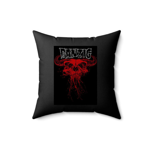 Danzig Skull Black Metal Art Square Pillow Cover