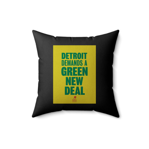 Detroit Dsa's Task Force On A Green New Deal Square Pillow Cover Detroit Dsa's Task Force On A Green New Deal Square Pillow Cover