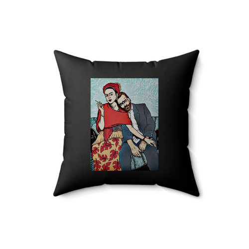 Frida Kahlo And Vincent Van Gogh Square Pillow Cover