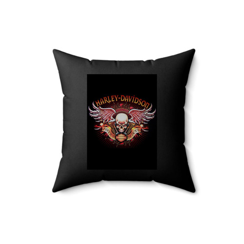 Harley Davidson Biker To The Bone Square Pillow Cover