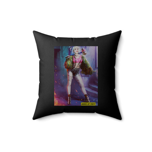 Harley Quinn Mallet Hair Sticks Square Pillow Cover