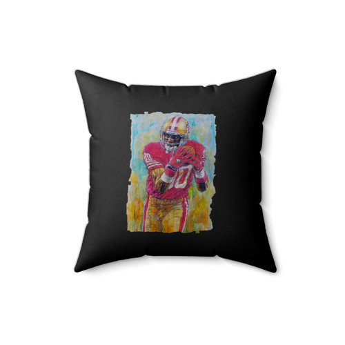 Jerry Rice Paint Art Square Pillow Cover