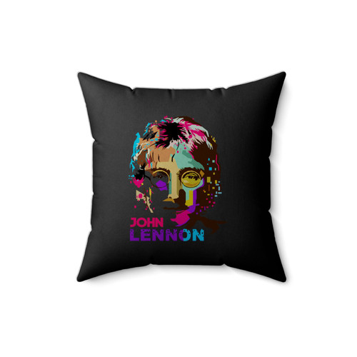 John Lennon Vector Logo Square Pillow Cover